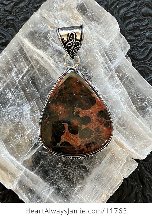Red Birdseye Jasper Rhyolite Stone Jewelry Crystal Pendant - #y1cd0qYIxfU-5