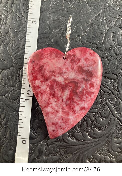Red Crazy Lace Agate Heart Shaped Stone Jewelry Pendant Ornament - #Gt8gzLJoQRI-5