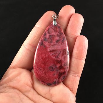Red Crazy Lace Agate Stone Jewelry Pendant #yc9ptBu7jH4