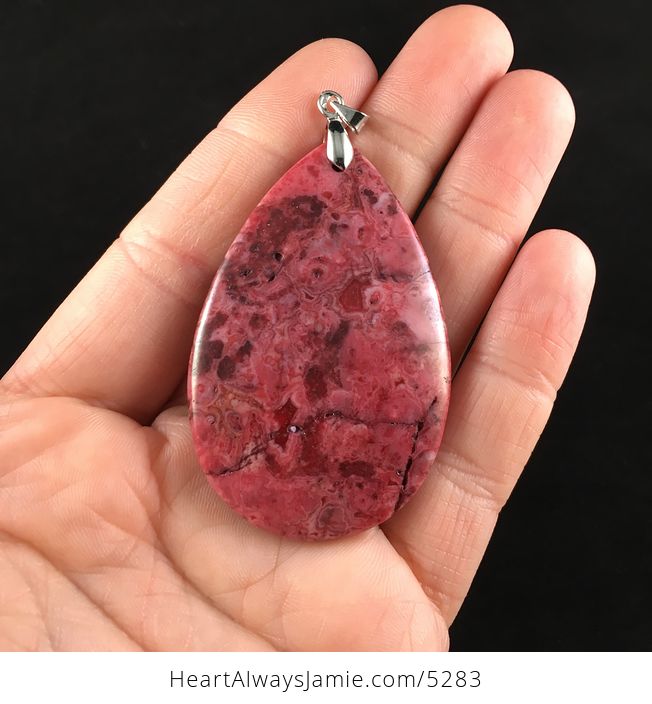 Red Crazy Lace Agate Stone Jewelry Pendant - #83rHj6adWBY-1