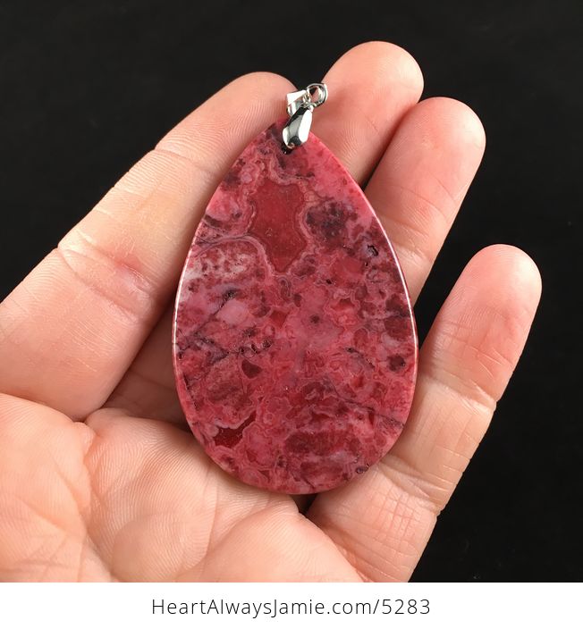 Red Crazy Lace Agate Stone Jewelry Pendant - #83rHj6adWBY-6
