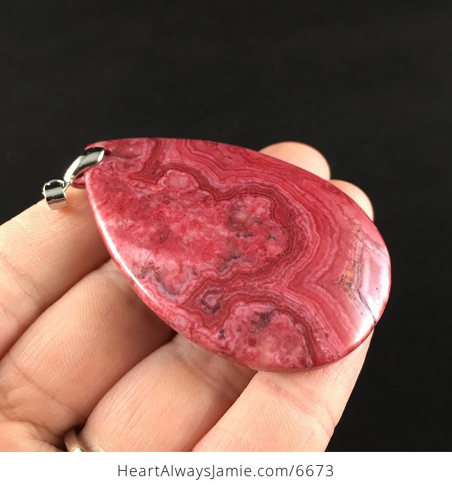 Red Crazy Lace Agate Stone Jewelry Pendant - #ES37iCNIMC8-4