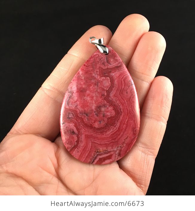 Red Crazy Lace Agate Stone Jewelry Pendant - #ES37iCNIMC8-1