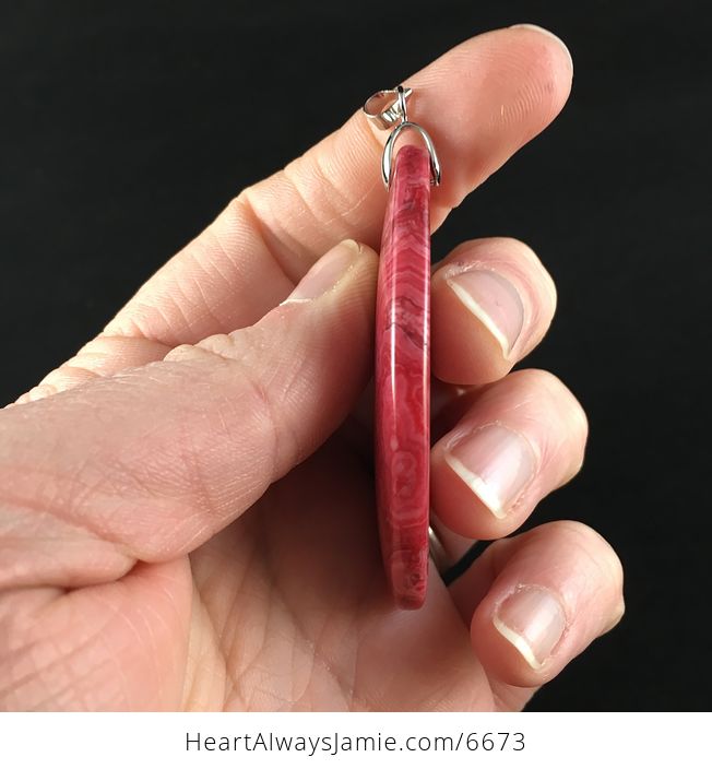 Red Crazy Lace Agate Stone Jewelry Pendant - #ES37iCNIMC8-5