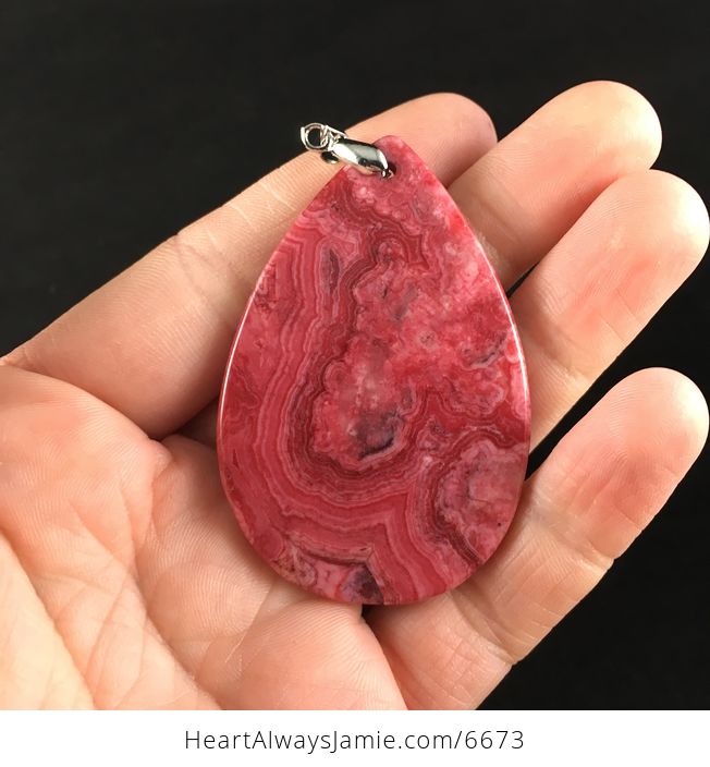 Red Crazy Lace Agate Stone Jewelry Pendant - #ES37iCNIMC8-6