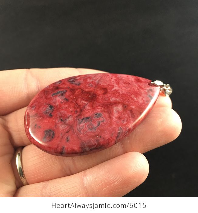 Red Crazy Lace Agate Stone Jewelry Pendant - #JJ1dnPKSVP4-3