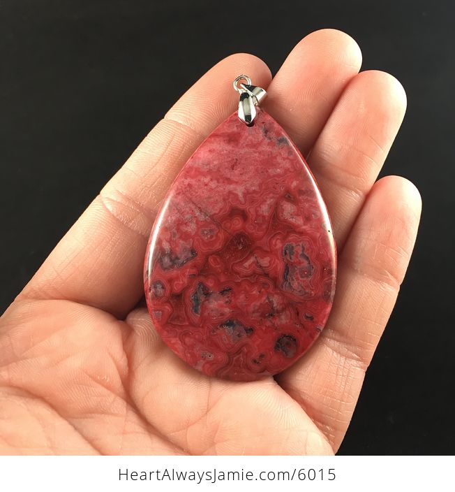 Red Crazy Lace Agate Stone Jewelry Pendant - #JJ1dnPKSVP4-1