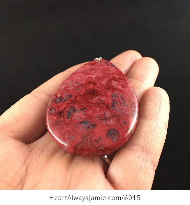 Red Crazy Lace Agate Stone Jewelry Pendant - #JJ1dnPKSVP4-2