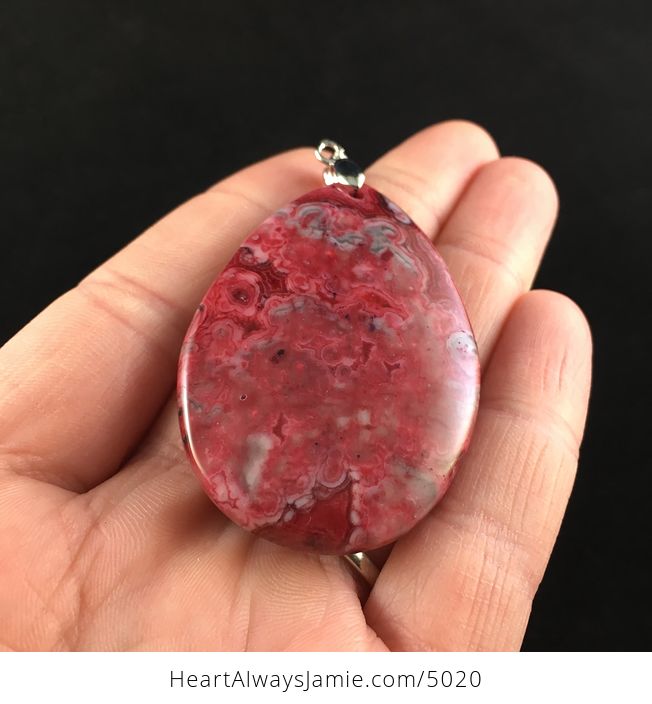 Red Crazy Lace Agate Stone Jewelry Pendant - #oyU3WAZQKas-2