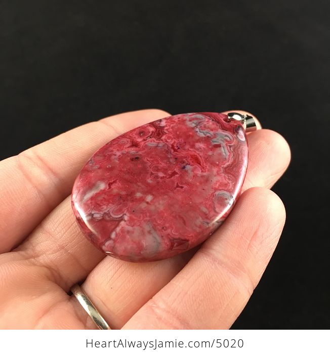 Red Crazy Lace Agate Stone Jewelry Pendant - #oyU3WAZQKas-3