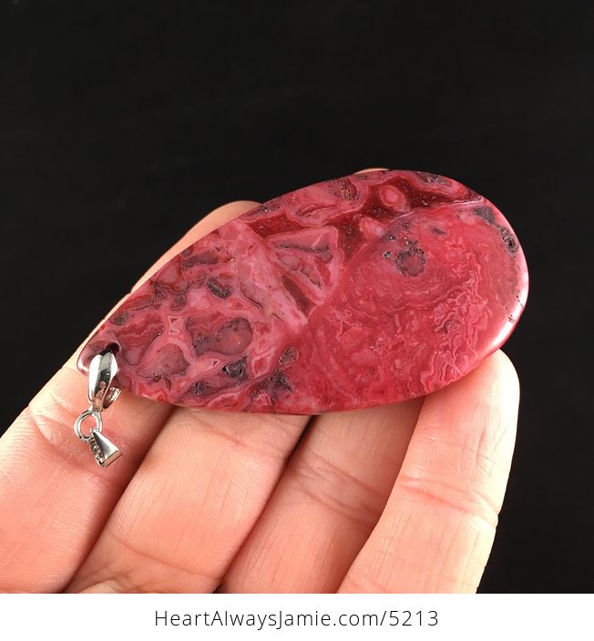 Red Crazy Lace Agate Stone Jewelry Pendant - #yc9ptBu7jH4-4