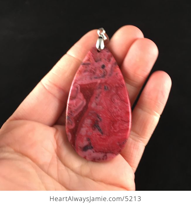 Red Crazy Lace Agate Stone Jewelry Pendant - #yc9ptBu7jH4-6