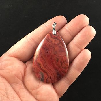 Red Crazy Lace Mexican Agate Stone Jewelry Pendant #ApbrduMZ66k