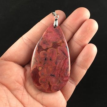 Red Crazy Lace Mexican Agate Stone Jewelry Pendant #quH3wxIxPyo