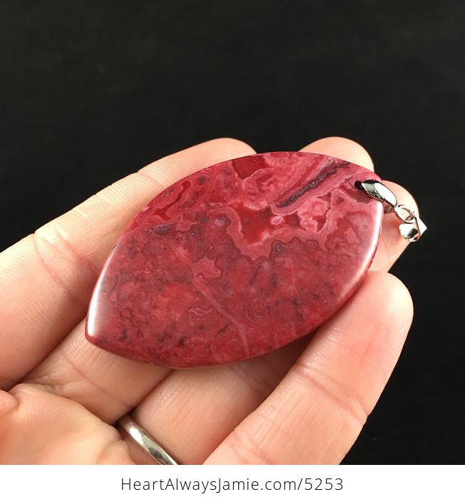 Red Crazy Lace Mexican Agate Stone Jewelry Pendant - #y6DS4BKB520-3