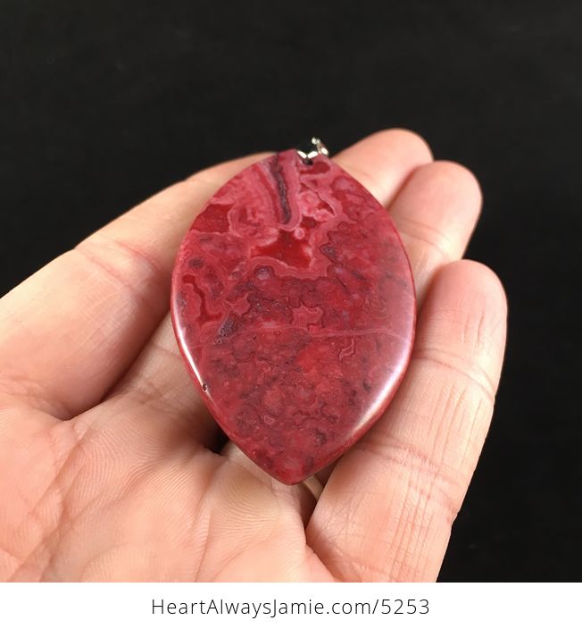 Red Crazy Lace Mexican Agate Stone Jewelry Pendant - #y6DS4BKB520-2