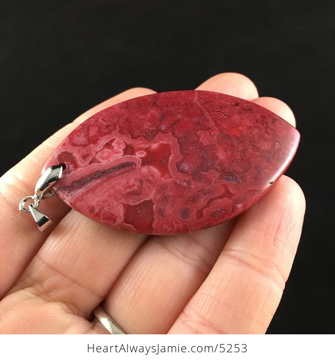 Red Crazy Lace Mexican Agate Stone Jewelry Pendant - #y6DS4BKB520-4