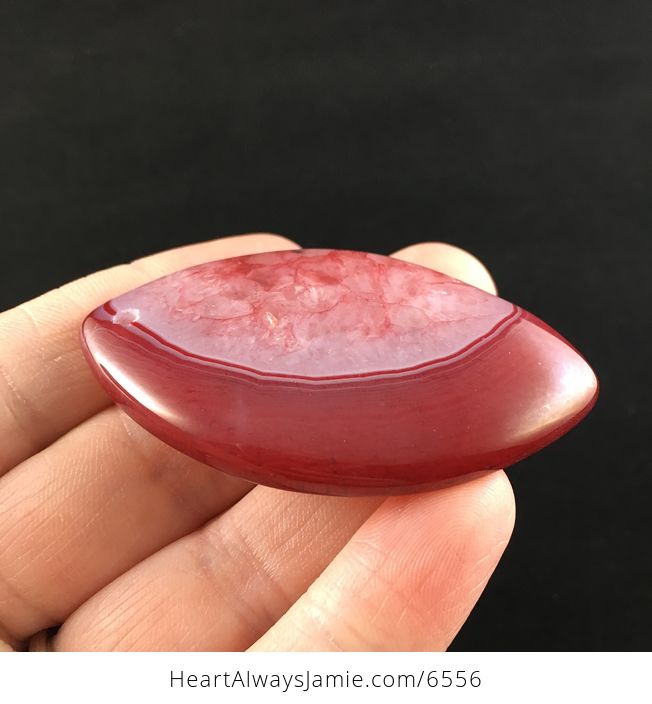 Red Druzy Agate Stone Jewelry Pendant - #vDollUPdx2s-4