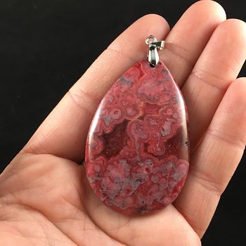 Red Druzy Crazy Lace Agate Stone Jewelry Pendant #qHQjrb4TkDQ