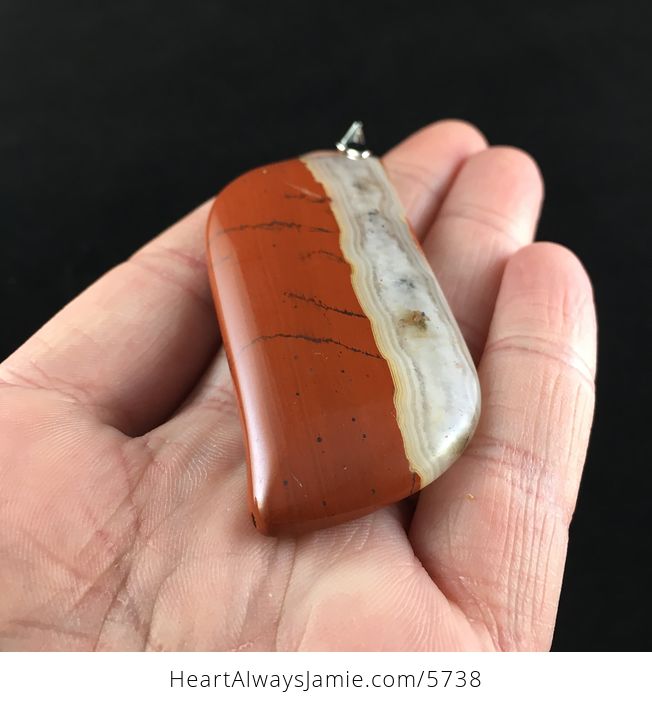 Red Jasper Druzy Stone Jewelry Pendant - #OM6f4Q3DZ00-2