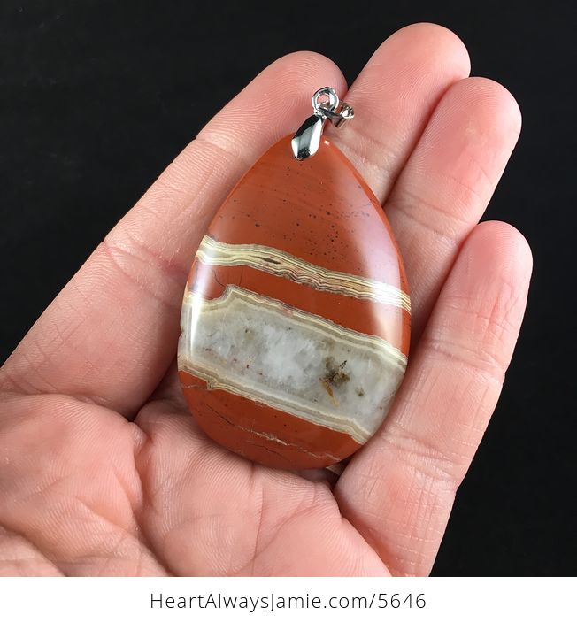 Red Jasper Druzy Stone Jewelry Pendant - #pxgAhrftfsQ-1