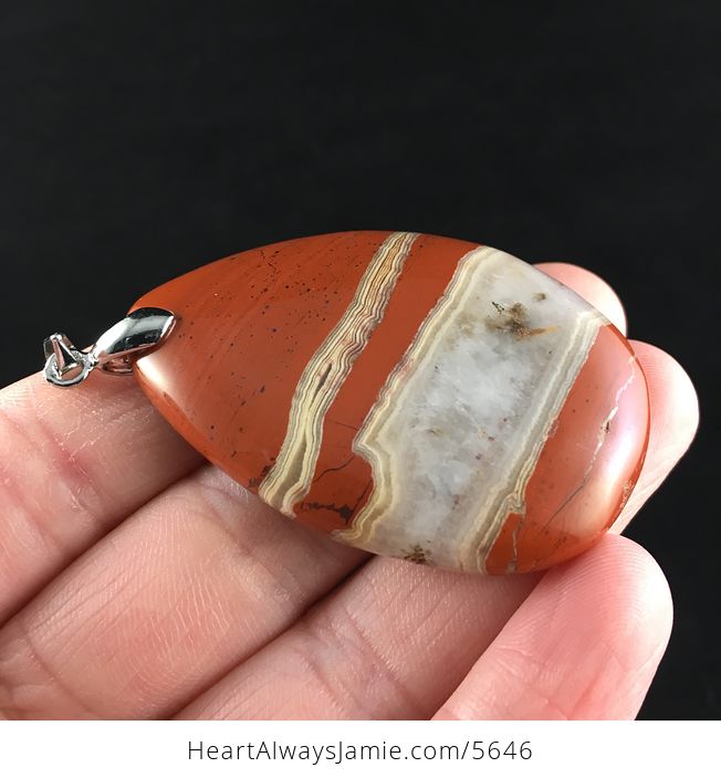 Red Jasper Druzy Stone Jewelry Pendant - #pxgAhrftfsQ-4