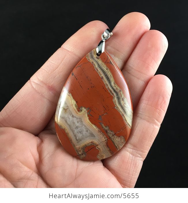 Red Jasper Druzy Stone Jewelry Pendant - #xqmfGXIi3Ko-1