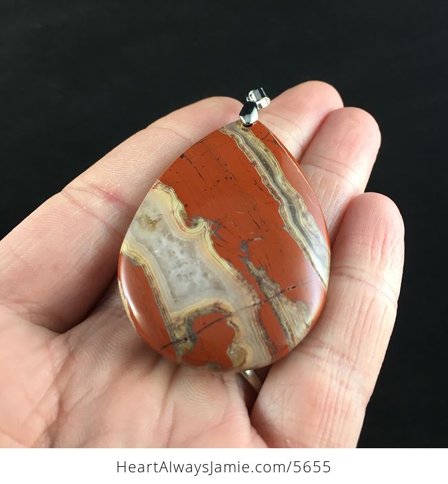 Red Jasper Druzy Stone Jewelry Pendant - #xqmfGXIi3Ko-2