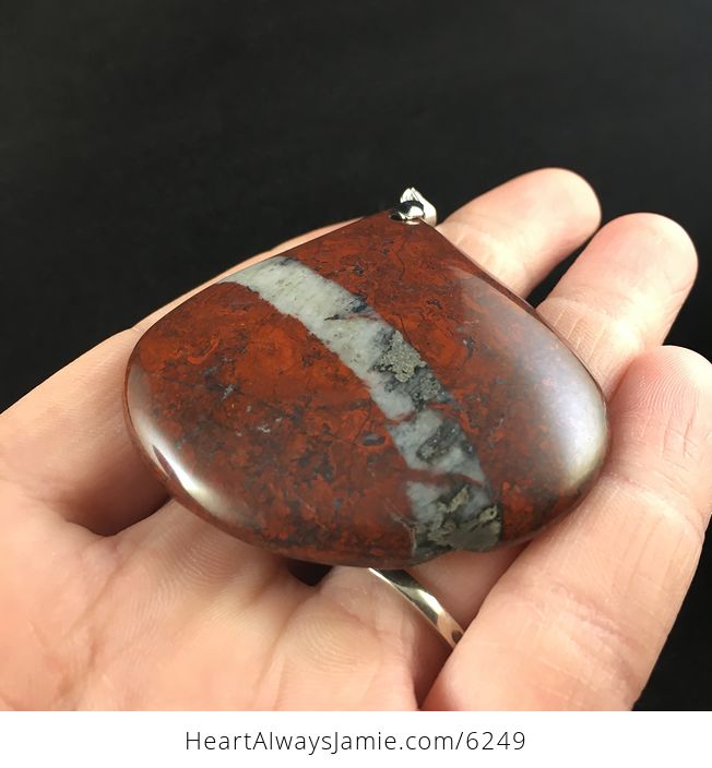 Red Jasper Stone Jewelry Pendant - #YbMvLMHrmrA-2
