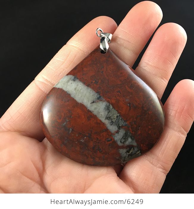 Red Jasper Stone Jewelry Pendant - #YbMvLMHrmrA-1