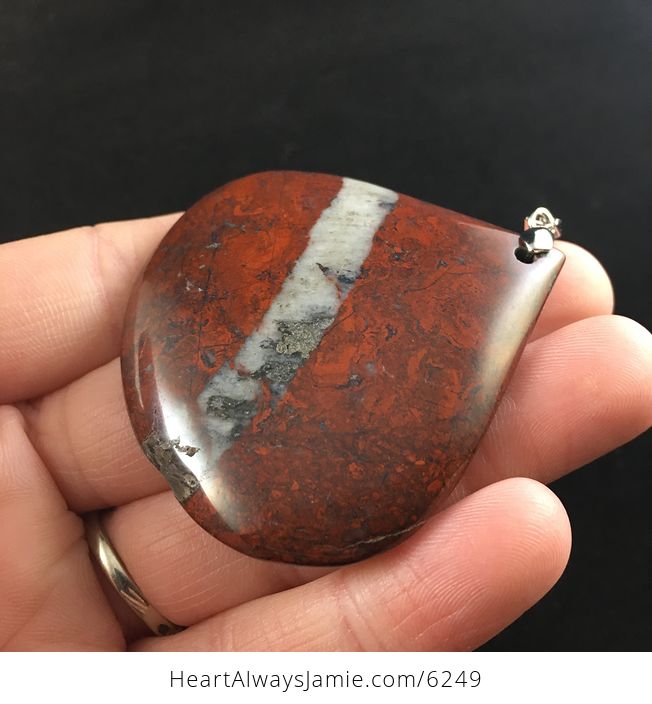 Red Jasper Stone Jewelry Pendant - #YbMvLMHrmrA-3