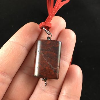 Red Jasper Stone Jewelry Pendant Necklace #Te0QIDX7uOs