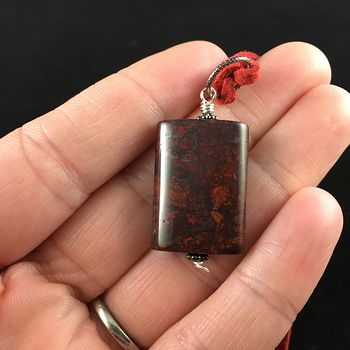 Red Jasper Stone Jewelry Pendant Necklace #jONKT1jHGoA