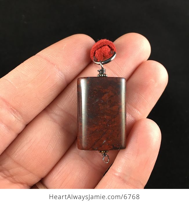 Red Jasper Stone Jewelry Pendant Necklace - #Te0QIDX7uOs-2
