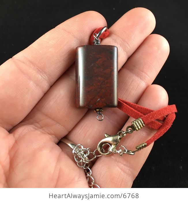 Red Jasper Stone Jewelry Pendant Necklace - #Te0QIDX7uOs-4