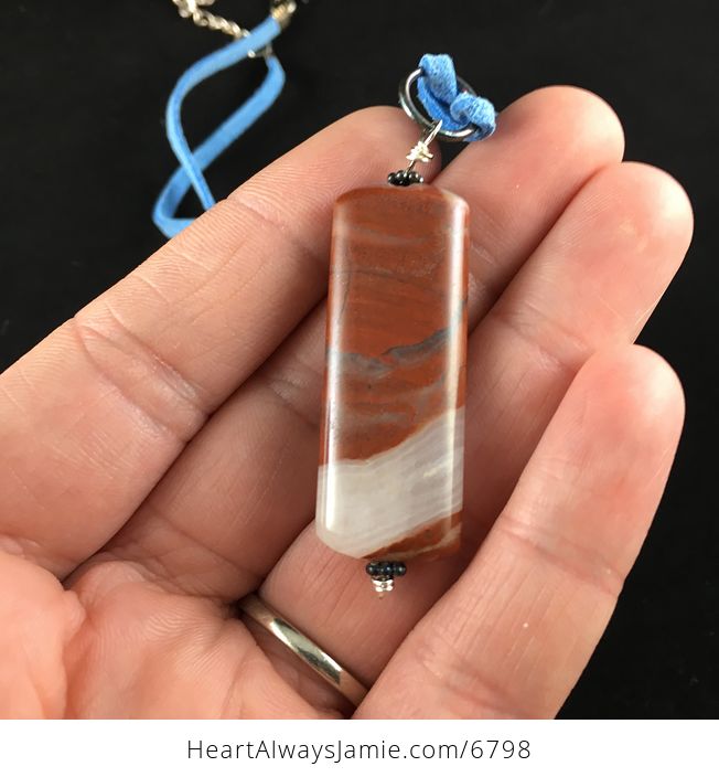 Red Jasper Stone Jewelry Pendant Necklace - #WZVWzaKiDx8-1