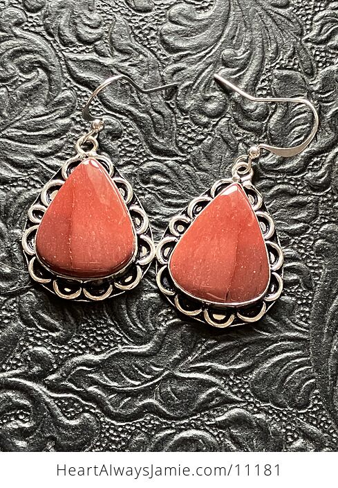 Red Mookaite Crystal Stone Jewelry Earrings - #YvjDGXAn3Pg-2