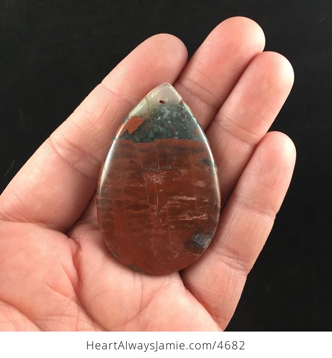 Red Natural African Bloodstone Jewelry Pendant - #cJKARLeW4fs-1