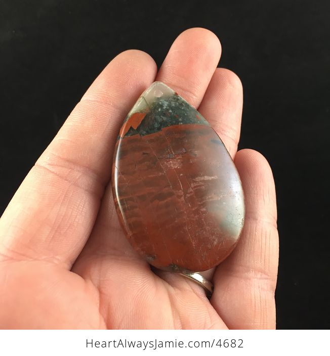 Red Natural African Bloodstone Jewelry Pendant - #cJKARLeW4fs-2