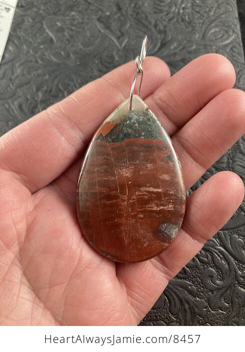 Red Natural African Bloodstone Jewelry Pendant Crystal Ornament - #HBDjSl4ydzU-1