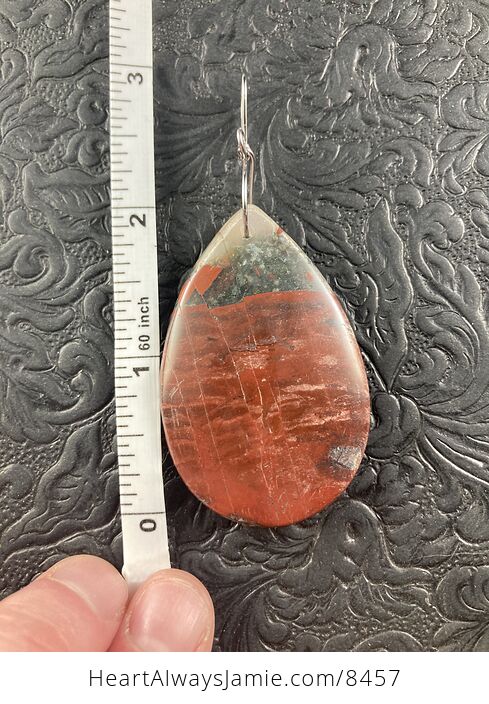 Red Natural African Bloodstone Jewelry Pendant Crystal Ornament - #HBDjSl4ydzU-5