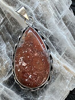 Red Orbicular Jasper Stone Jewelry Crystal Pendant #Q6C0y8LVIBM