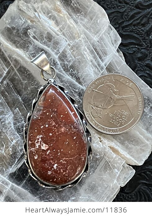 Red Orbicular Jasper Stone Jewelry Crystal Pendant - #Q6C0y8LVIBM-6