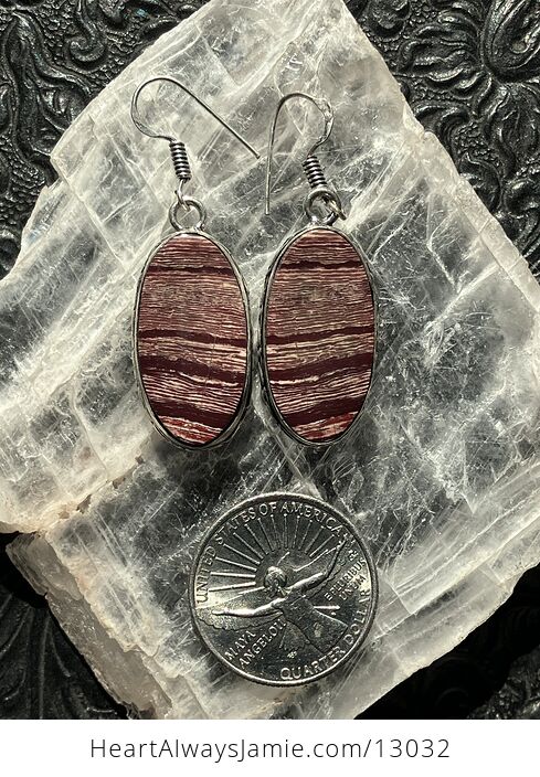 Red Rainbow Jasper Earrings Stone Crystal Jewelry - #enClJBVoX6I-6