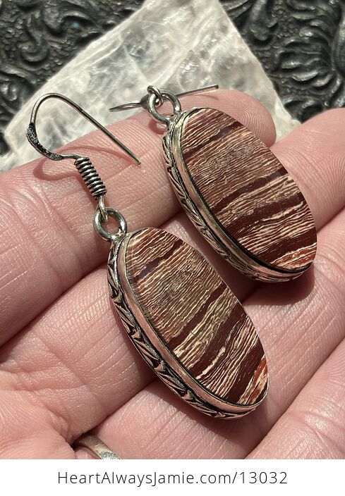 Red Rainbow Jasper Earrings Stone Crystal Jewelry - #enClJBVoX6I-4