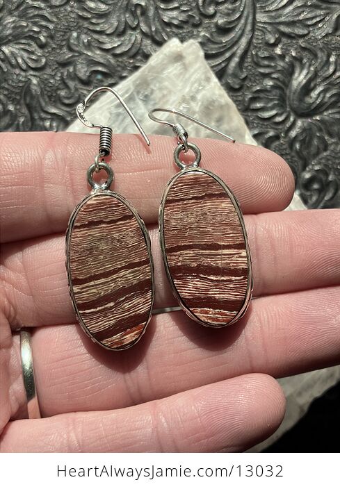 Red Rainbow Jasper Earrings Stone Crystal Jewelry - #enClJBVoX6I-2