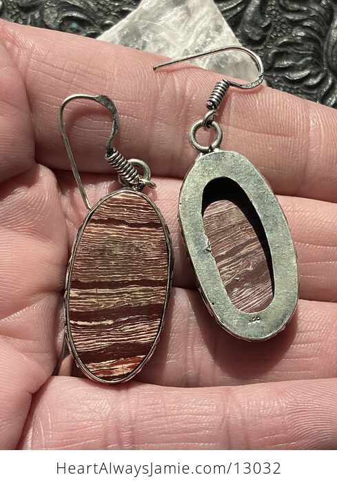 Red Rainbow Jasper Earrings Stone Crystal Jewelry - #enClJBVoX6I-5