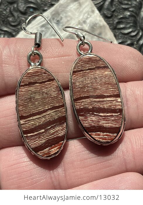 Red Rainbow Jasper Earrings Stone Crystal Jewelry - #enClJBVoX6I-3