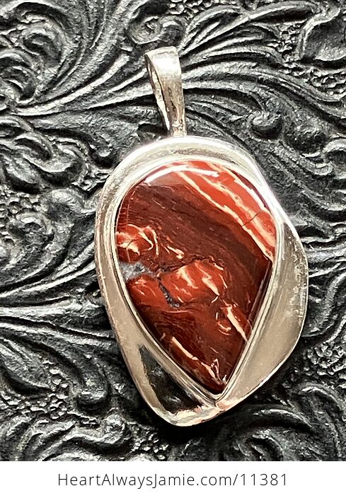 Red Rainbow Jasper Stone Jewelry Crystal Pendant - #jvW2FWnbqG8-1