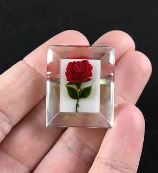 Red Rose Floral Brooch Pin Jewelry #okkG9xUv19c